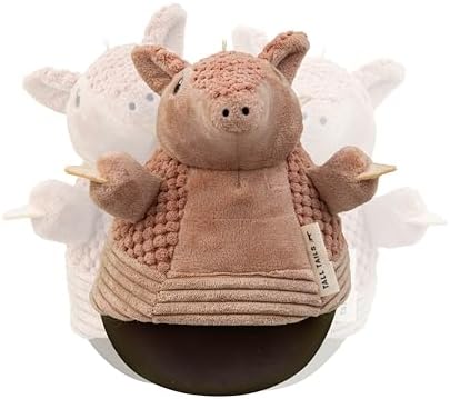 Tall Tails Interactive Wobbling Weighted Base Plush Dog Toy - Active Dog Toy that Plays Back!, Armadillo