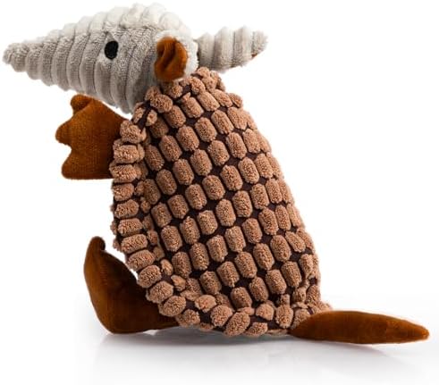 Hollypet Armadillo Squeaky Puppy Dog Toys for Small Medium Dogs, 8"