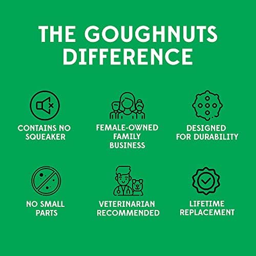 Goughnuts — Dog Toys for Aggressive Chewers | Virtually Indestructible Dog Toy Stick for Small Breeds | Heavy Duty Dog Toy | Black
