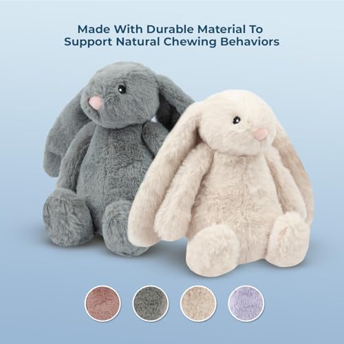 Best Pet Supplies Bunny Buddy Squeaky Plush Dog Toy - Beige, Small