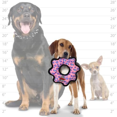 TUFFY® : Gear Ring Dog Toy: Ultra Durable Plush Toy with Multiple Layers & Reinforced Seams, Washable and Floats, Original Construction