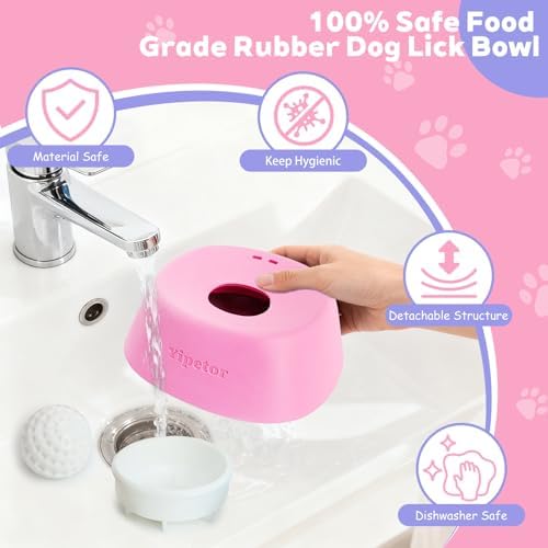 Yipetor Dog Lick Bowl, Rolled Ball-in Slow Feeder Enrichment Puzzle Toys