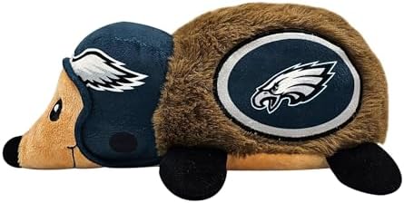 NFL Philadelphia Eagles Plush Hedgehog Toy for Dogs & Cats, Cool Soft Pet Toy for Fun and Interactive Play, Dog Chew Toy with Squeaker, Licensed Hot Pet Toy