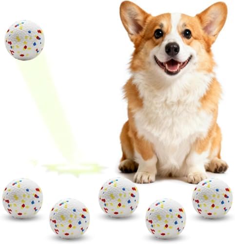 6 Pack Dog Toy Balls, 2.3 Inch ETPU Material, Replacement Balls for Automatic Ball Launcher Machine, Perfect for Small & Medium Dogs, Perfect for 2.3 Inch Automatic Launcher