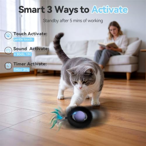 Interactive Cat Toy Ball-Automatic Motion Activated Moving Ball Toys