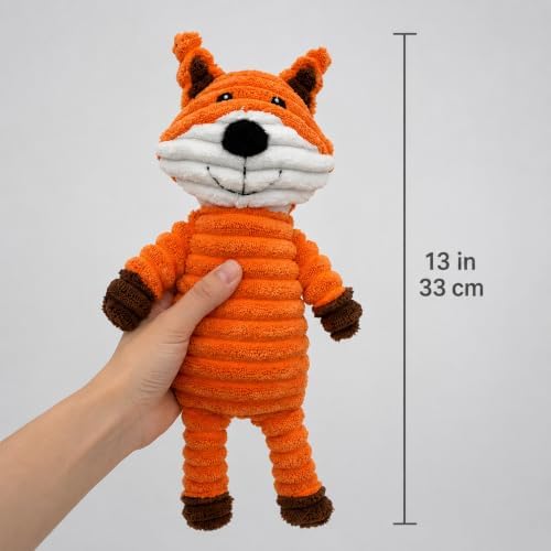 Jalousie Plush Toys Assortment Value Bundle Puppy Pet Mutt Squeak Toy for Medium Large Dogs (5 Pack Corduroy)