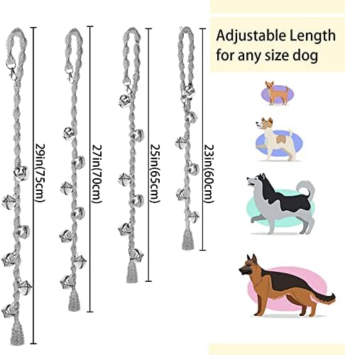 Dog Bells to Go Outside, Potty Training Bell, Handmade, Adjustable | Handmade with Premium Yarn, Twisted Style, Clear Jingle, Dog Potty Bell, Dog Door Bell.