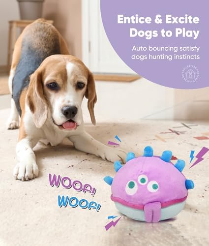 Petbobi Interactive Dog Toys for Small Medium Breeds Moving Barking Ball