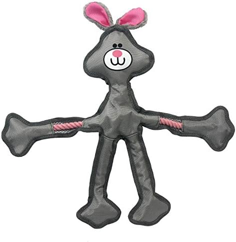 Multipet 43324-1 Skele-Ropes Animals Toy, Rabbit, 15", White