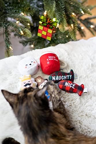 Pearhead Holiday Nutcrackers Cat Toy Set, Christmas Pet Owner Gift