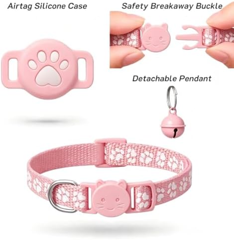 GPS Tracker for Dogs Cats,Smart Collar with Real Time Location(Black)