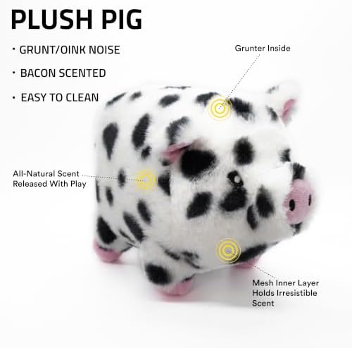 Playology Plush Pig Chew Toy for Large Dogs - Jumbo, Pork Sausage Scent