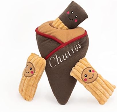 ZippyPaws Burrow Interactive Dog & Puppy Toys for Boredom - Churro Cone