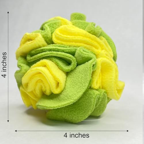 Glory To Dog Puppy/Small Breed Snuffle Dog Puzzle Ball Toy Yellow and Green