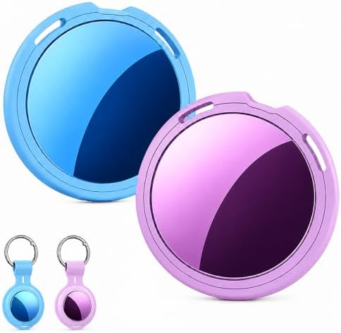 2 Pack Tracker Tags Finder Apple Find My MFi Certified Waterproof iOS Only | Bluetooth Air Smart Tags Item Finder Locator Worldwide Tracking for Key Pets Wallet Backpack Dogs Luggage Replaceable Battery