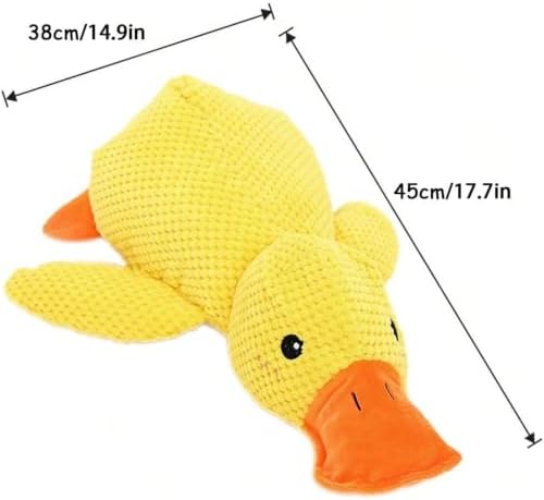 Mellow Dog Calming Duck, 2026 New Yellow Duck Dog Toy, The Mellow Ducks Calming Pillow, Dogs Ducks Toy with Quacking Sound for Indoor Dogs-Green