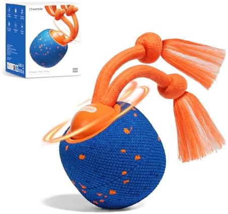 Cheerble Smart Interactive Dog Toy, Wicked Ball Rolly, Automatic Moving, Bouncing, Rotating, E-TPU Material, Active Rolling Interactive Dog Ball for Medium and Large Dogs (Blue)