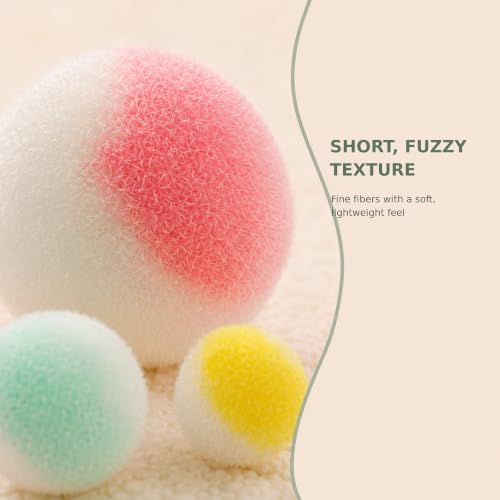 50-Pack Cat Toy Balls, 1.18-Inch Soft Fuzzy Pom Poms for Indoor Cats