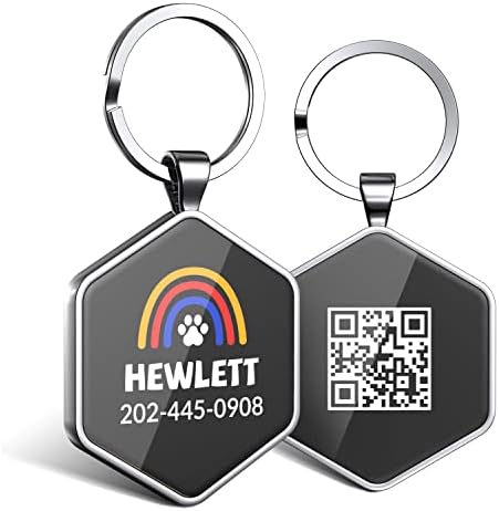 Dog Tags Personalized Pet ID Tags - QR Code Customize Dog Cat Tag - Pet Online Profile Display Pet Information