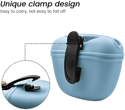 AUDWUD Silicone Dog Treat Pouch with Clicker Magnetic Closure Secure Clip