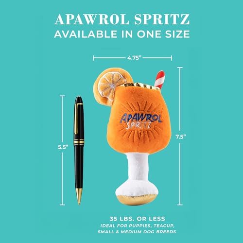 Haute Diggity Dog Apawrol Spritz Plush Dog Toy, Cocktail Parody Chew Toys