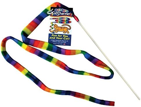 Cat Dancer-Cat Charmer Wand,Teaser-Cat & Kitten Toy! Color:Rainbow Size:Pack of 1