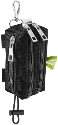 Dog Poop Bag Holder for Leashes and Treat Holder with 3 Waterproof Pouches | Poop Bag Dispenser for Pet Waste Bags and Walking Accessories + 1 Free Roll