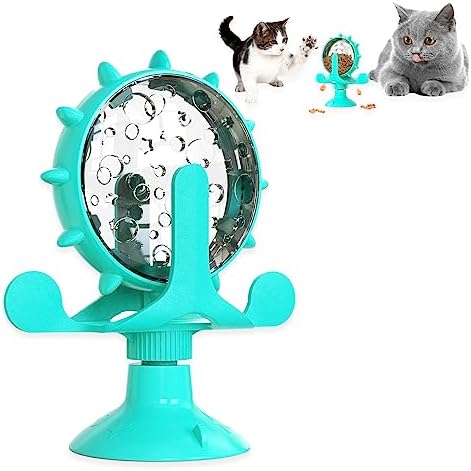 Cat Dog Treat Dispenser Toy - Cat Interactive Feeder (Lake Blue)