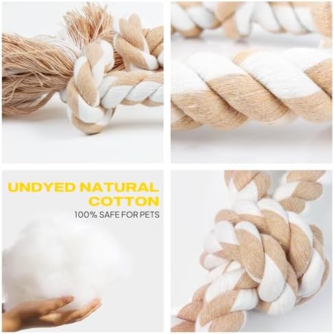 Fida Dog Rope Toys, 4 Pack Cotton Puppy Teething and Chew Toys