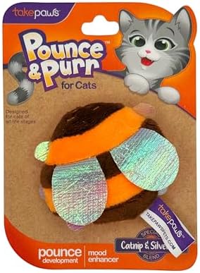 Catnip & Silvervine Plush Cat Toy for Kittens - Honey Bee