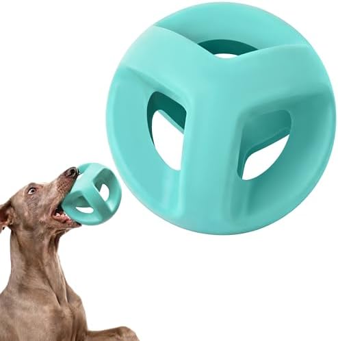 Fida Natural Rubber Dog Balls for Aggressive Chewers, Durable Dog Chew Toys for Large Dogs, Interactive Fetch & Tug of War Toys for Medium Large Breed Non-Toxic Dish Washable,4.5 * 4.5"