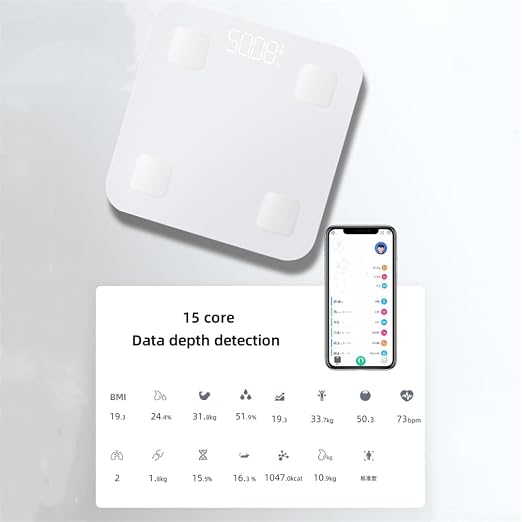 Digital Bathroom Weighing Machine, Smart Bathroom Digital Weighing Machine, Ultra-Precision Digital Accurate Bathroom Smart Scale for Muscle Composition