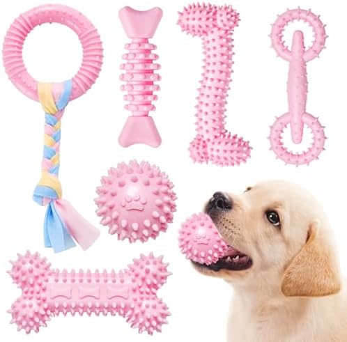 6 Pack Dog Chew Toys for Puppy Cute Dog Toys Puppy Dog Toys for Teething