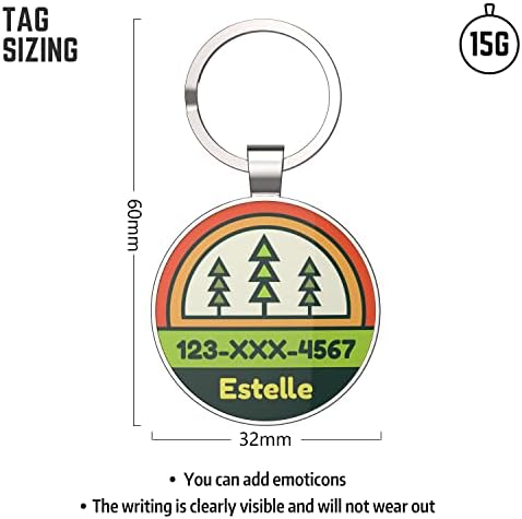 Custom Dog ID Tags, Personalized Pet ID Tags with QR Code, Free Online&Scan QR Receive Instant Location Alert Email