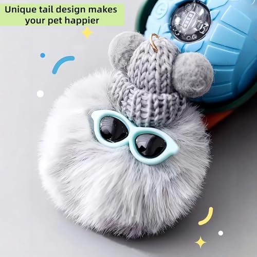 Nicbeypole Intelligent pet Toy Ball, Used for Interactive Chasing of Cats or Dogs, with Battery Display on the Screen, can be remotely Turned Off, Equipped with Bird Songs, self Entertainment (Blue)