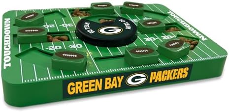Pets First NFL Green Bay Packers Large Puzzle Toy, New Size, Interactive Dog Treat & Slow Feeding Toy
