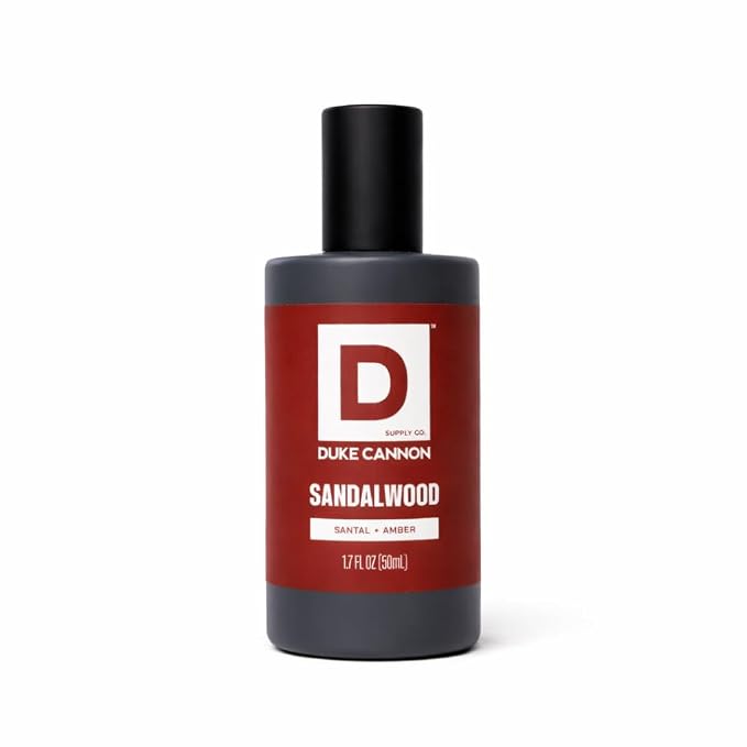 Duke Cannon Proper Cologne for Men, Sandalwood (Santal + Amber), Long-Lasting Eau de Parfum, 1.7 fl oz (Pack of 2)