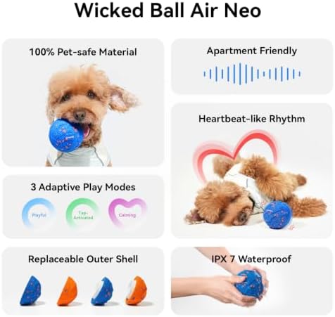 Cheerble Wicked Ball AIR Neo Interactive Dog Toy for Medium & Large Dogs