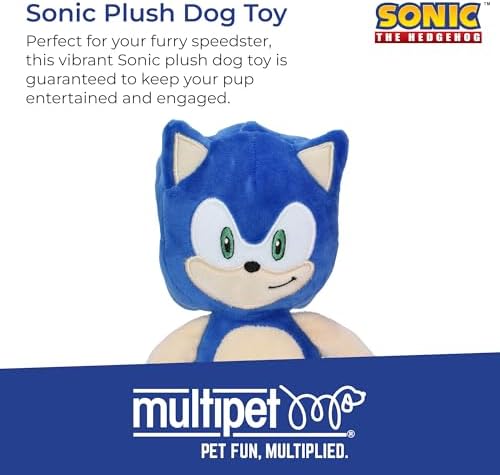 Multipet Sonic Plush Dog Toy