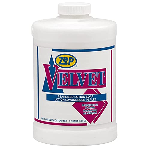 Zep Velvet Pearlized Lotion Soap - 32 oz (Case of 12) 95801 - Moisturizes as it Cleans, Pearlized, Emollient-Enriched, Leaves Hands Feeling Soft and Smooth