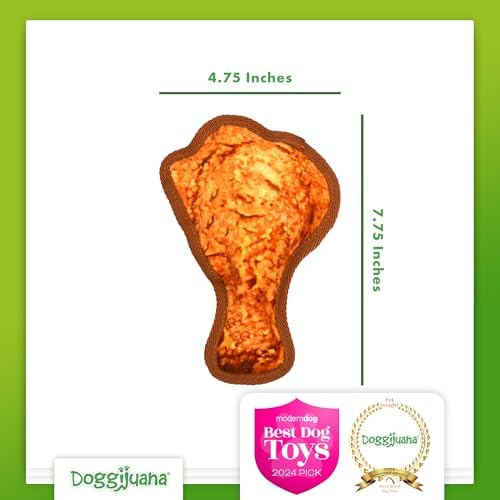 Doggijuana Dill Pickle & Chicken Wing Dog Toy Bundle | 2 Pack, Squeaky