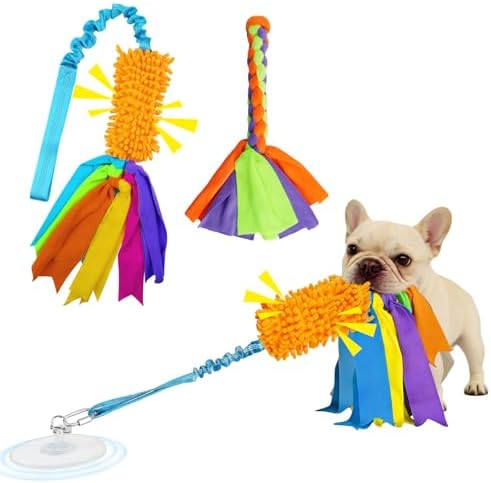 Suction Cup Dog Toys for Small Medium Dogs, Interactive Rope Toys