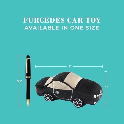 Haute Diggity Dog Furcedes Car Plush Dog Toy, Luxury Car Parody Chew Toys