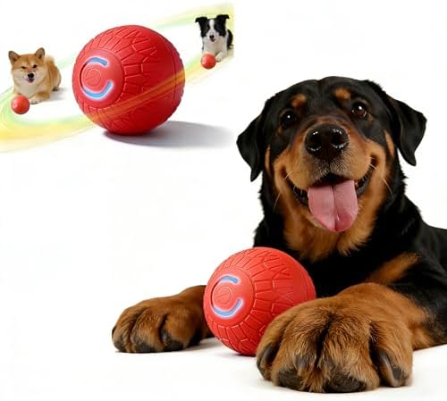 Interactive Dog Toys Dog Ball – 3 Play Modes Smart Moving Bouncing Dogs Ball, E-TPU Smart Dog Ball with Remote Control, Automatic Rolling Dog Toy for Small Medium Dogs to Boredom Relief (Orange)