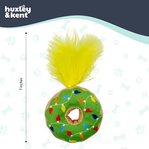 Huxley & Kent Plush Crinkle Catnip Cat Toy, Lit Donut