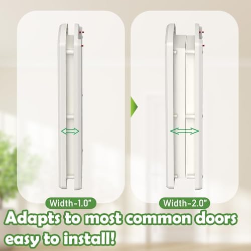 Large Dog Door for Door with Sliding Lock Panel and Magnetic Flap