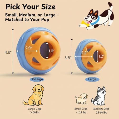 Nocciola Enrichment Dog Licking Toy, Frozen Treat Feeder for Large Dogs, Freezable Rubber Dog Lick Bowl Long-Lasting to Keep Them Busy, Engagement & Anxiety Relief (X Large)