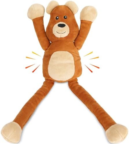 Drmstow Large Squeaky Dog Toys, Tough Tug-Pull Interactive Puppy Toys, Plush Dog Chew Toys for Small, Medium and Large Dogs