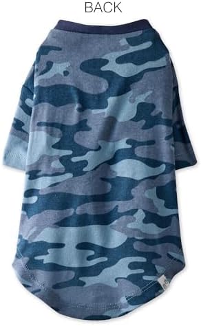 Pet Passion Toby II Dog T-Shirt, 3 Pack, Navy Camo, X-Large | GOTS-certified organic cotton short-sleeve tee. Breathable, soft & sustainable for everyday wear.