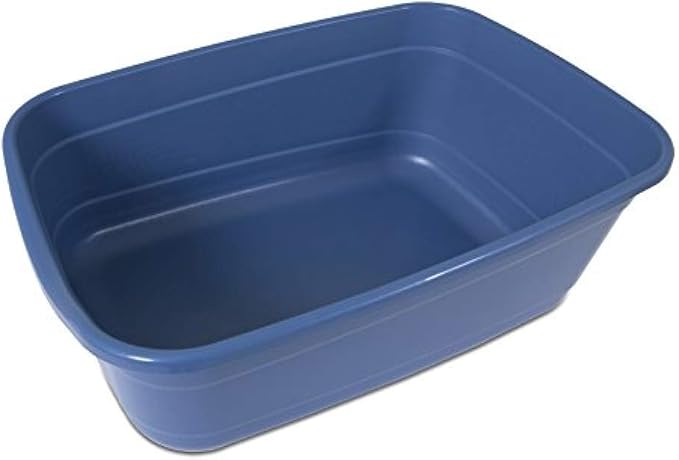 Petmate Cat Litter Box - High Capacity, Open for Large Cats Blue, Made in USA | Deep roomy tray design, easy everyday scooping, durable build suits multi feline homes, simple to clean, refill and maintain
